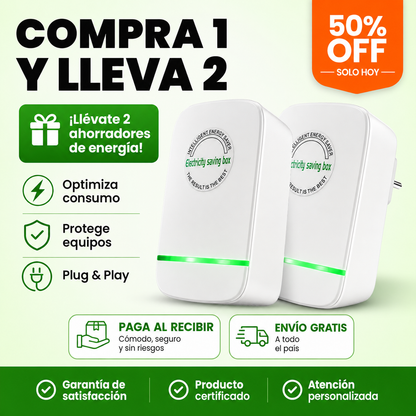 PROMO 2x1 🔥 Ahorrador de Energía Inteligente EnergyGuard™