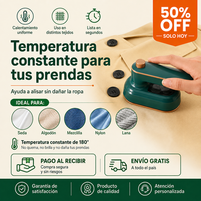 PROMO 🔥 Plancha de Ropa Portátil a Vapor