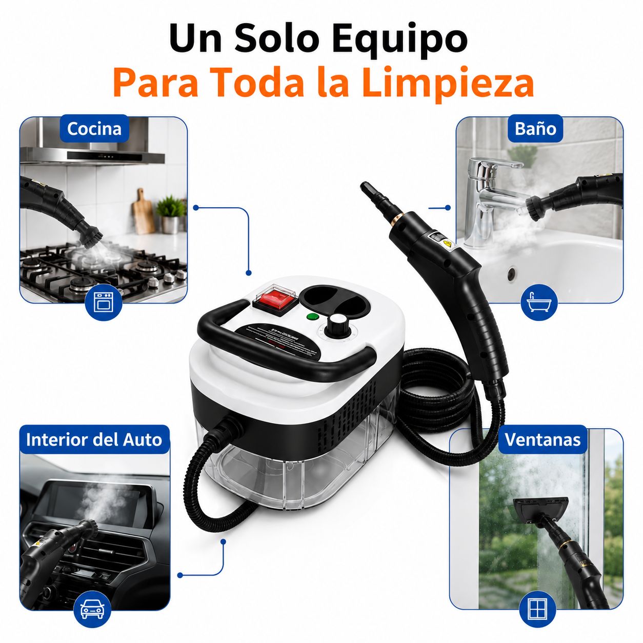PROMO 🔥 Limpiador a Vapor con Esterilización a Presión – 56% DTO. SOLO HOY