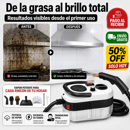 PROMO 🔥 Limpiador a Vapor con Esterilización a Presión – 56% DTO. SOLO HOY