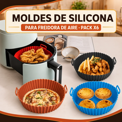 PROMO 6x1 🔥 Moldes de Silicona Antiadherentes para Freidora de Aire