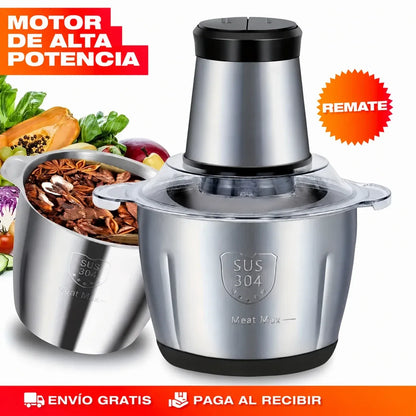 PROMO 🔥 Molino Picatodo Eléctrico 2L de Acero Inoxidable