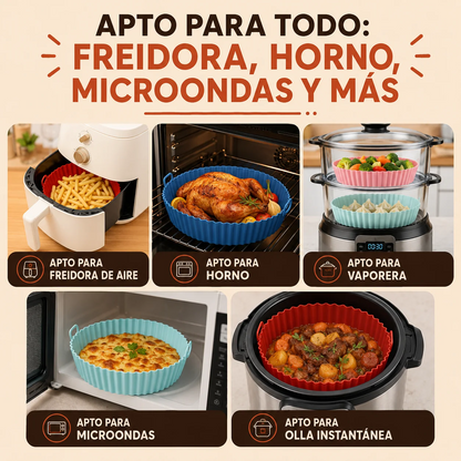 PROMO 6x1 🔥 Moldes de Silicona Antiadherentes para Freidora de Aire