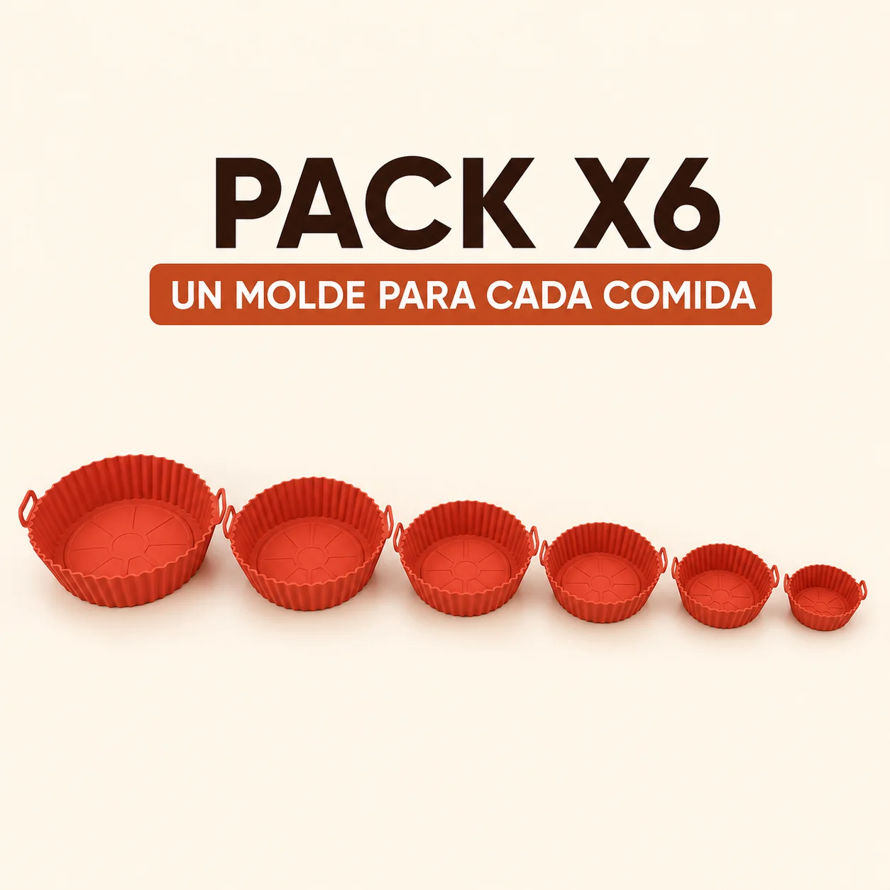 PROMO 6x1 🔥 Moldes de Silicona Antiadherentes para Freidora de Aire